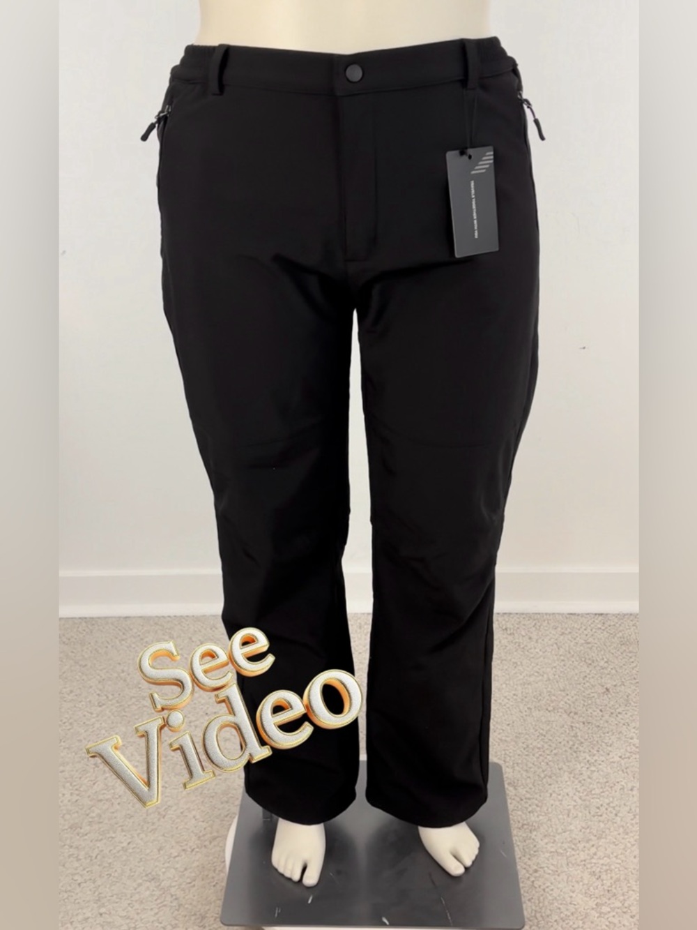 👛 (ANY 2/$35)NWT Men’s Winter Weight Black Cargo Pants